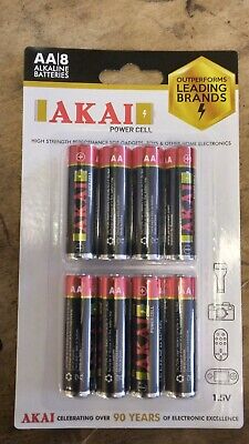 Heavy Duty Power Carbonio Zinco 8 X BATTERIE AKAI C 1.5v 4 confezioni da 2 batterie 