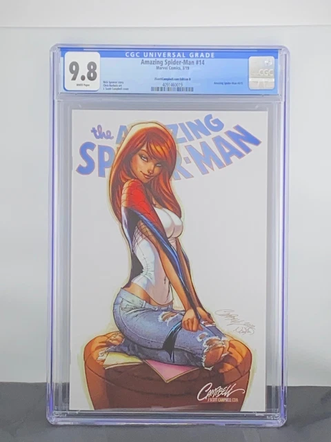 AMAZING SPIDER-MAN #14 - CGC 9.8 - 2019 - J Scott Campbell Mary Jane Variant B