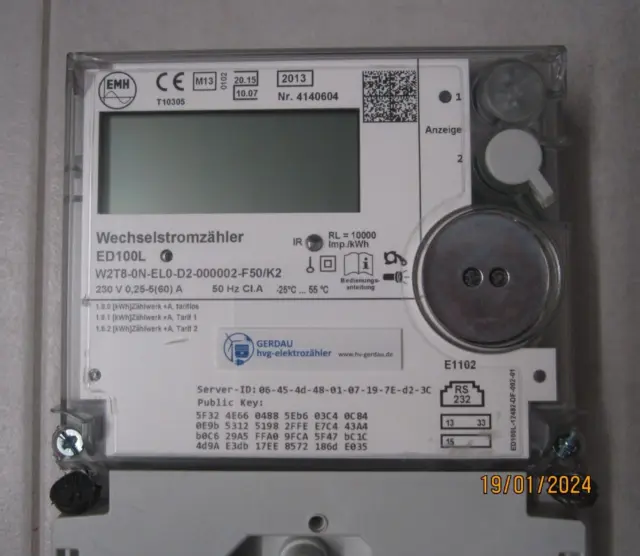 Digitaler Wechselstromzähler - EMH ED 100  60 Amp.  reg. / geprüft