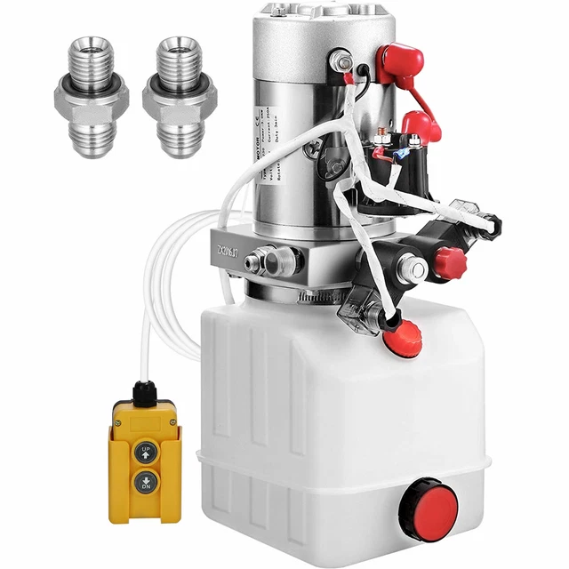 VEVOR 12V 4 Quart Hydraulic Pump Double Acting for Dump Trailer Unit
