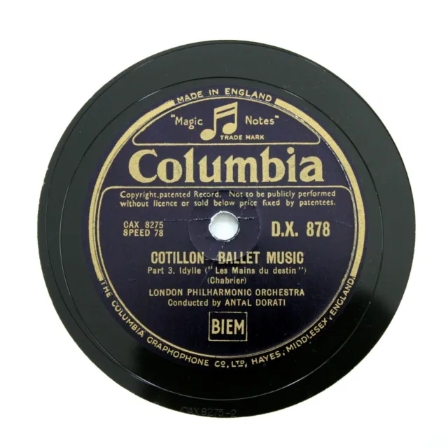 LONDON PHILHARMONIC ORCHESTRA "Cotillon-Ballet Music" COLUMBIA 2 Record Set [78] 2