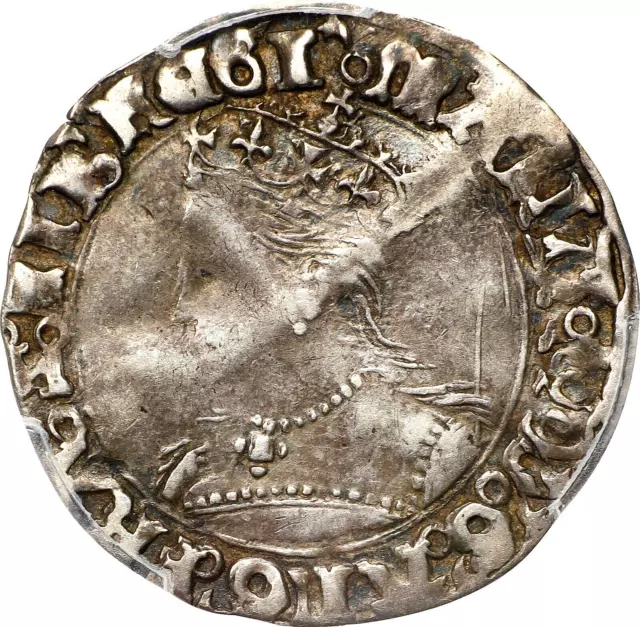 (1553-54) Great Britain Mary I Groat London Mint;Mm:pomegranate Pcgs Vf Details