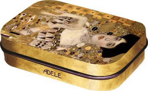 NOSTALGIE ► Pillendose GUSTAV KLIMT - ADELE mit Pfefferminzdragees NEU OVP