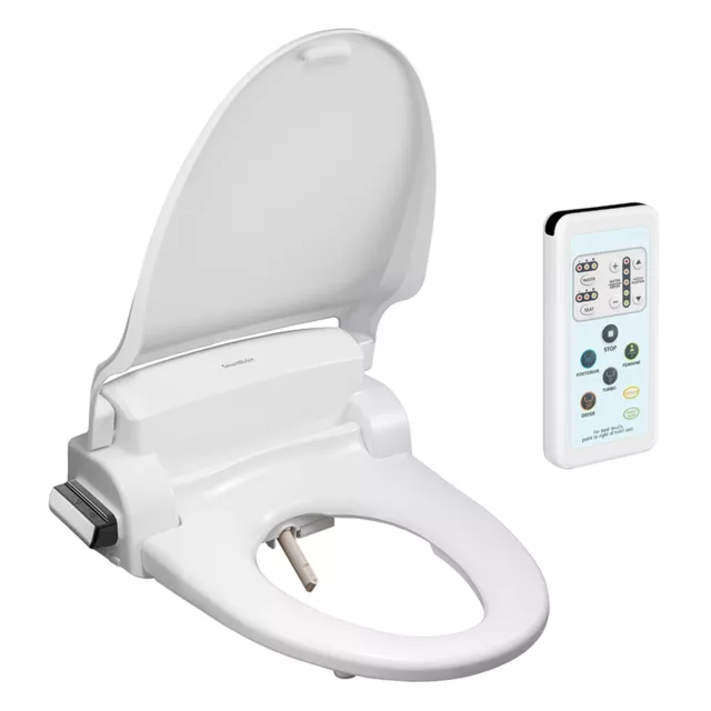 SmartBidet White Electric Bidet Seat with Wireless Remote White Vintage