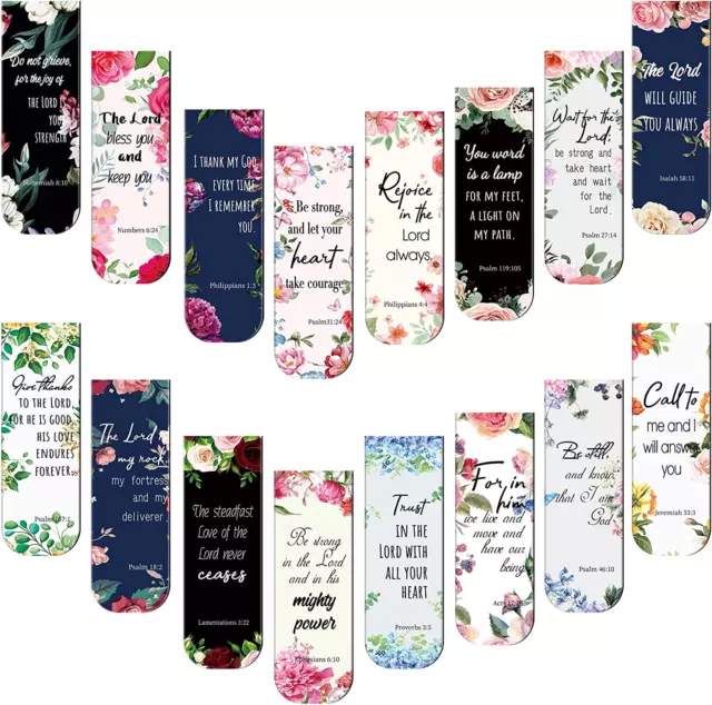 Bible Verse Magnetic Bookmarks Inspirational Scripture Christian Book 48 Pcs NEW