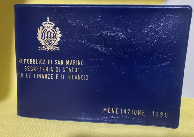 Repubblica di San Marino divisionale 1990 10 valori 1000 lire argento fdc lotto