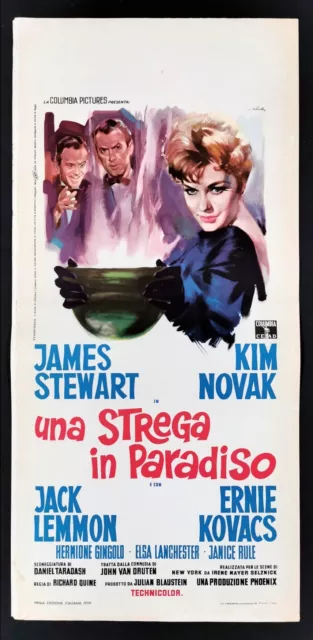 STREGA IN PARADISO locandina poster Novak Stewart Lemmon Bell Book Candle AG99