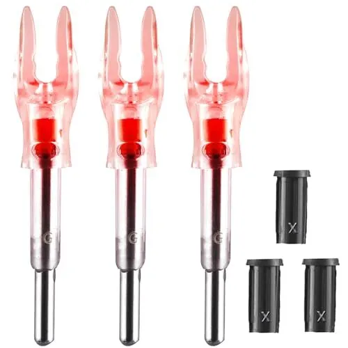G/4.2mm Lighted Nocks for Arrows with .165".204" Inside Diameter 3PCS with X ...