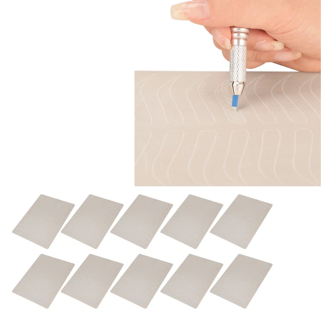 10 Pcs Microblading Pratique Peau Silicone Tatouage Sourcils Pratique Peau