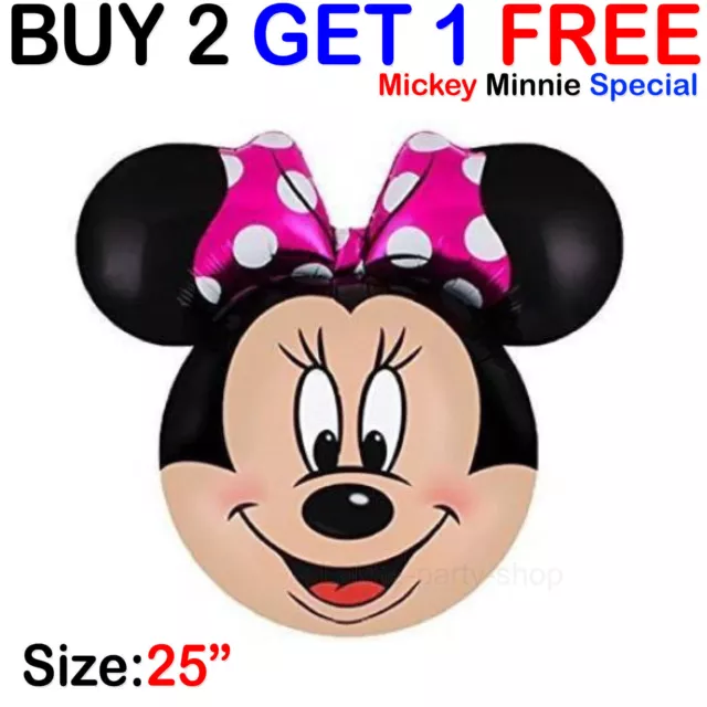 Large Disney Mickey Minnie Mouse Birthday Foil Balloons Kids Party Girls Boys UK