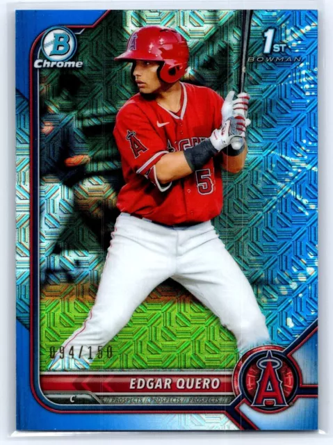 2022 Bowman Chrome 1st Edgar Quero /250 Blue Mega Box Mojo #BCP-123