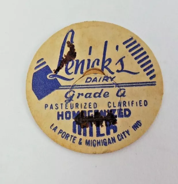 Lenick's Dairy LaPorte & Michigan City, Indiana Grade A Pasteurized