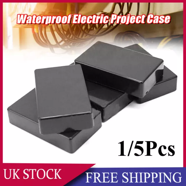 1/5Pcs Black ABS Plastic Enclosure Small Project Box For Electronic Circuits UK