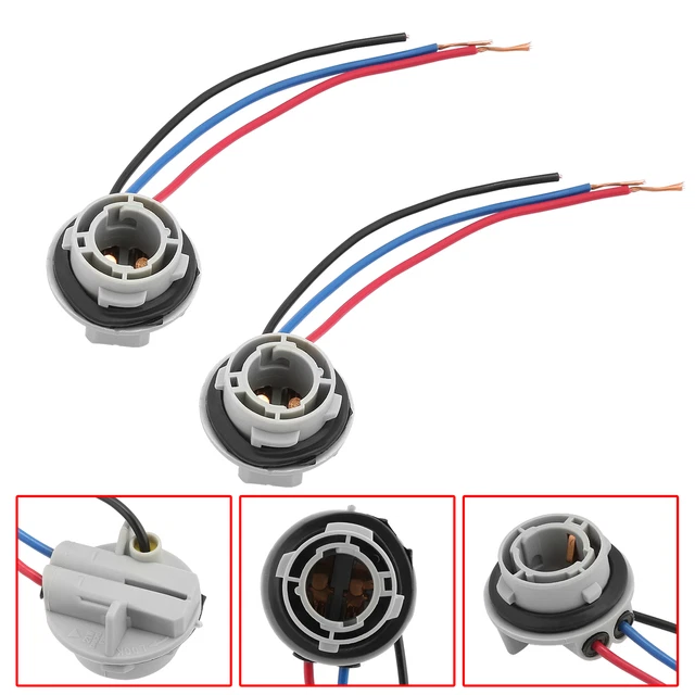 Universal Pigtail Wire Female Socket 1157 U Two Harness Stop Brake Replace Fit