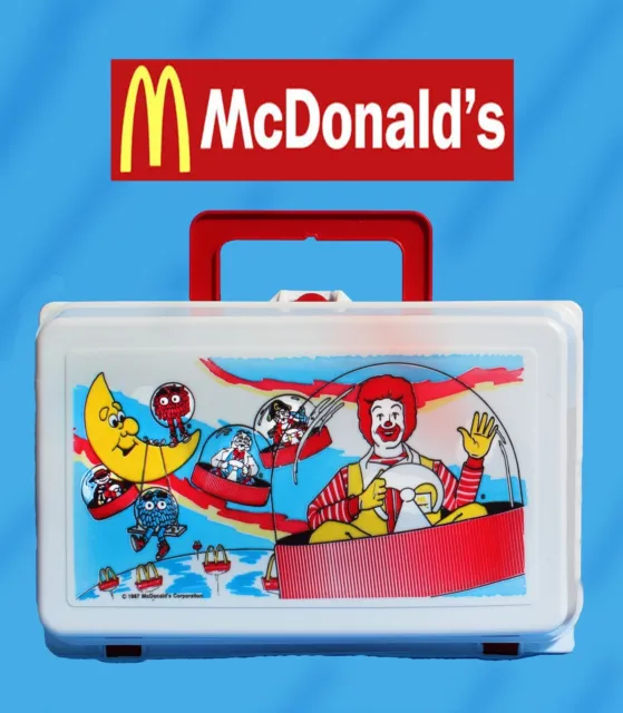 Ronald McDonald LUNCH BOX or PENCIL CASE, 1987, Excellent UNUSED condition