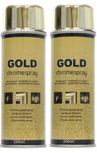 or gold 2 Bombes spray Peinture en Aérosol 200 ml séchage rapide pour intérieur