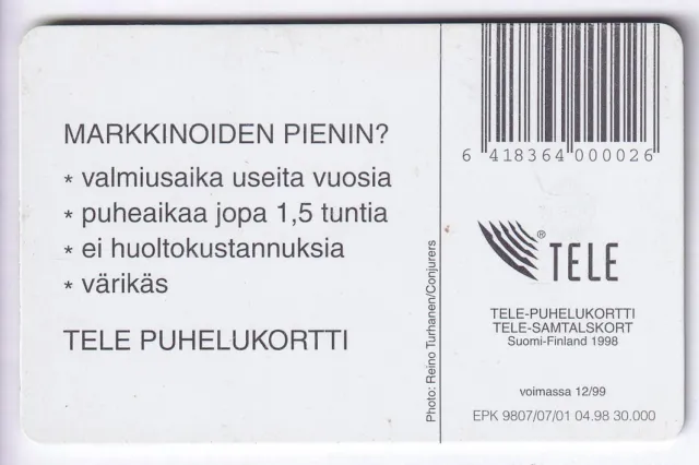 Europe  Telecarte / Phonecard .. Finlande 50Mk Mosaique Cards 04/98 Chip/Puce 2