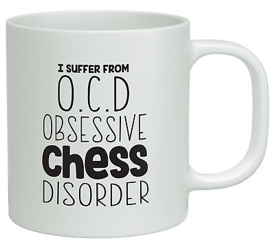 OCD Obsessive Chess Disorder Funny White 10oz Novelty Gift Mug