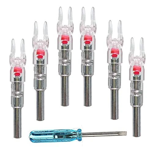 6PCS S Lighted Nocks for Arrow Archery Nocks Hunting LED Arrow Nocks Fits for...
