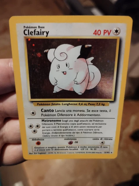 Pokémon - Clefairy - 5/102 - Set Base - EXC/NM - Holo - ITA