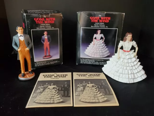 Turner Entertainment Gone With The Wind Rhett Butler & Scarlett O'Hara Figures