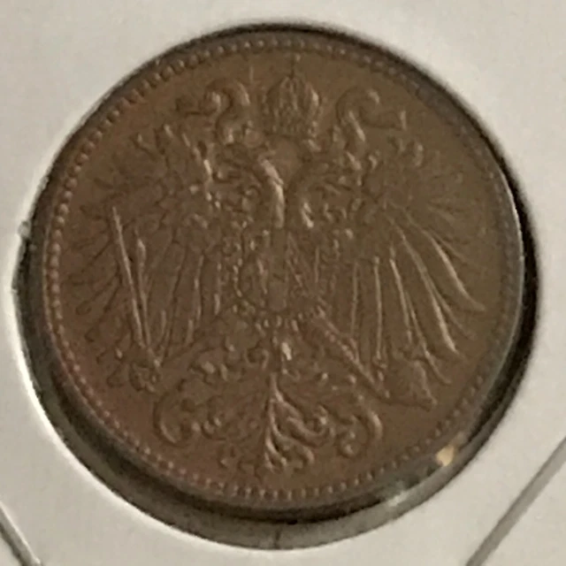Austria 2 Heller KM 2801 Gem Red Brn Unc 1912