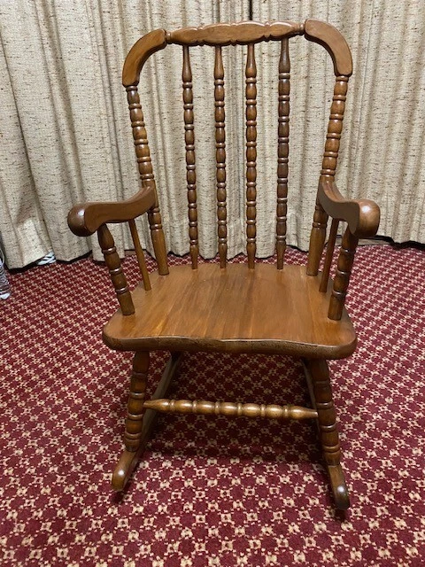 VINTAGE WOODEN JENNY Lind Style Child s Rocking Chair 83.88 PicClick