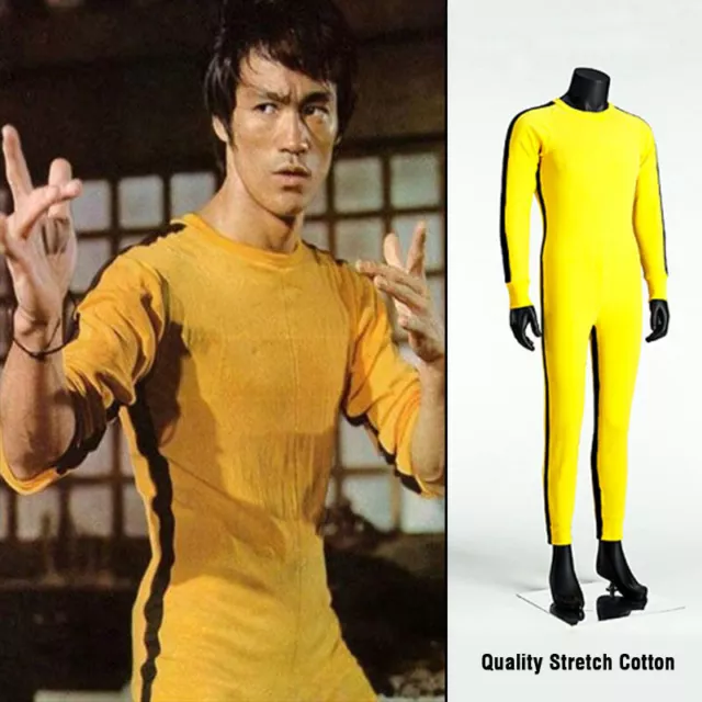 Bruce Lee Martial Arts Jumpsuit Yellow Sportswear Death Of Game Battle Suit New