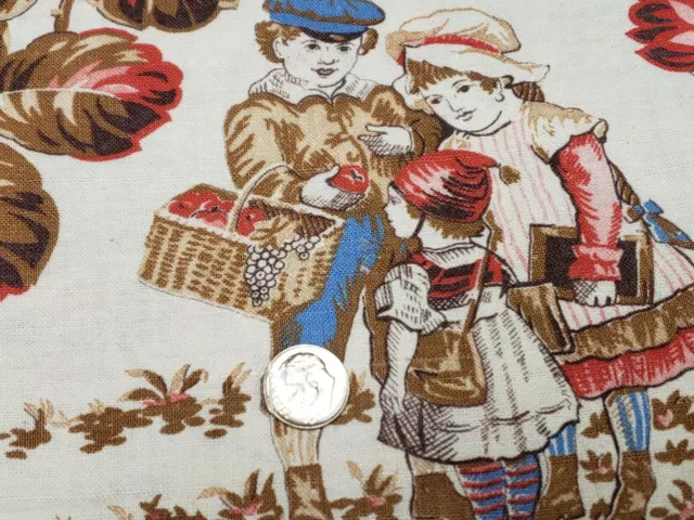 BEST Vintage Feedsack Flour Sack Quilt Fabric 40s Novelty Victorian Kids Estate