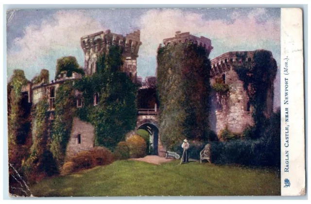 1904 Raglan Castle Near Newport(Mon) Oilette Tuck Art Posted Antique Postcard