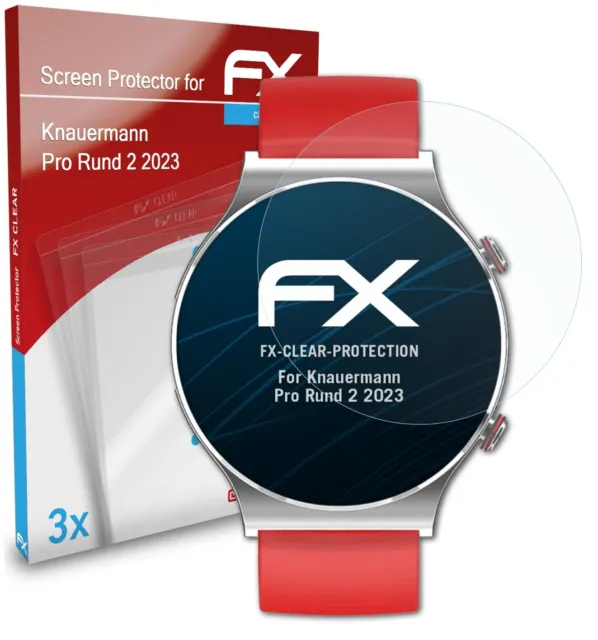 atFoliX 3x Screen Protector for Knauermann Pro Rund 2 2023 clear