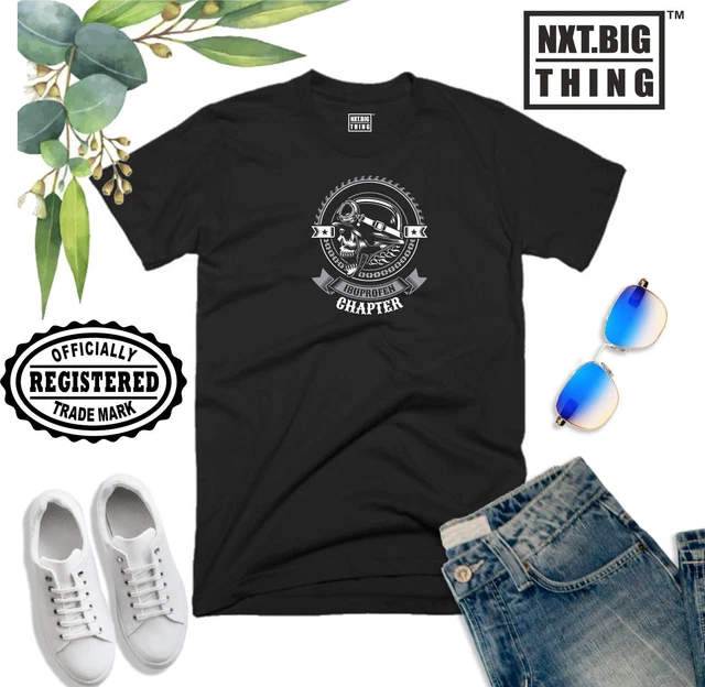 T-Shirt Skull & Chains Abbigliamento Bicicletta Moto Cafe Racer Novità Top
