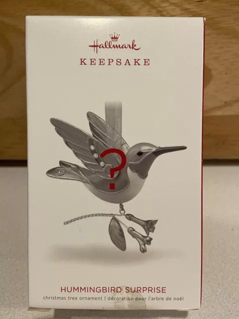 2018 Hallmark Hummingbird Green Purple Surprise Keepsake Christmas Ornament