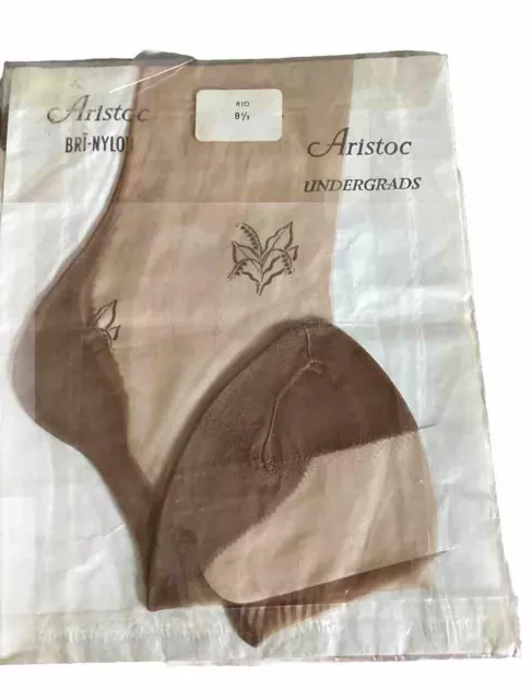 Vintage Fully Fashioned Nylon Stockings Aristoc Undergrads Size 8.5 15 Denier