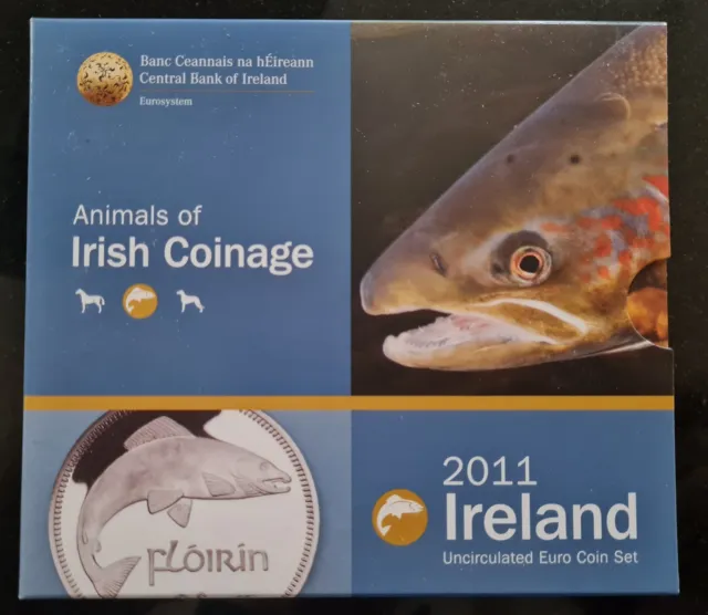 Ireland, 1 Cent to 2 Euro, euro set - Animals of Irish coinage, 2011, BU,