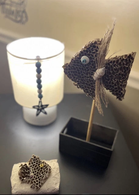 🐠Trendy Nautical Handmade Fish On A Pole Craft,FUN Summer Decor For BEACH HOUSE
