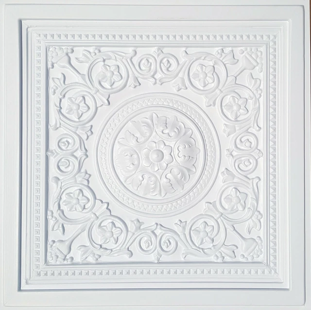 Pop In, 24" x 24", PVC, Ceiling Tiles, MAJESTY White