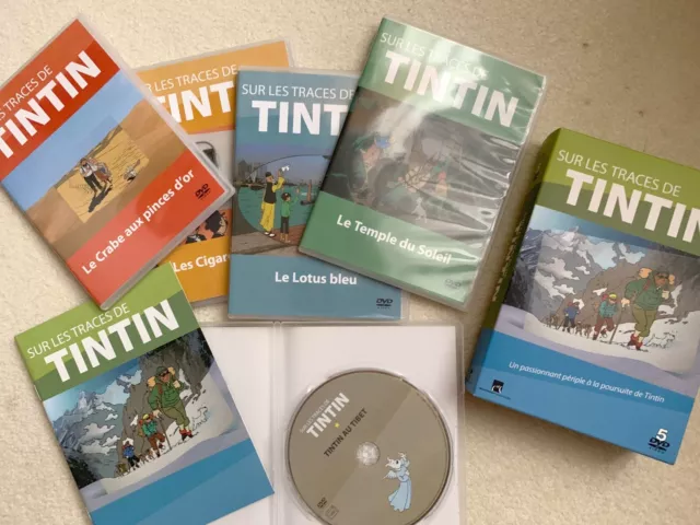 SUR LES TRACES DE TINTIN – 5 DVD – HERGE – Moulinsart