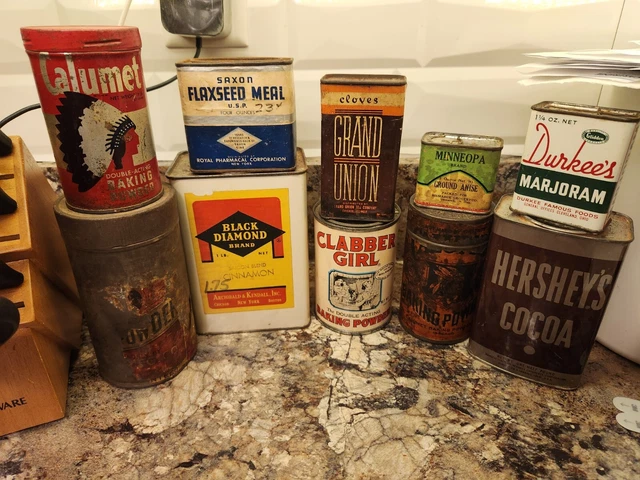 Vintage lot of kitchen spices and such