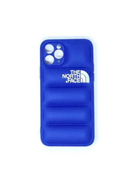 Cover Iphone 11 Pro "The North Face" Puffer Piumino Blu Silicone Case