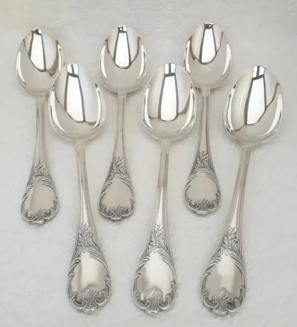 6 GRANDES CUILLERES  CHRISTOFLE MARLY METAL ARGENTE TBE De Table Soupe