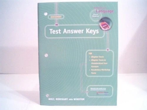 ELEMENTS OF LANGUAGE ASSESSMENT FIRST COURSE TEST ANSWER By Rinehart And Winston