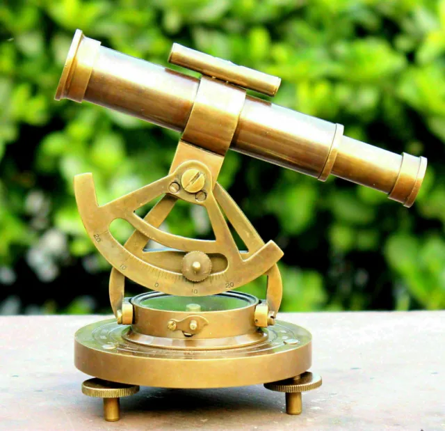 Nautische Messing Antik Alidade Marineteleskop & Kompass Alidade