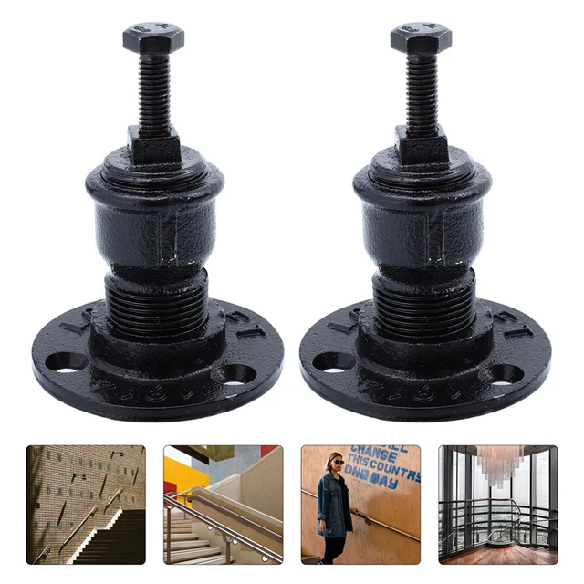 2 piezas soporte de barandilla de barandilla de hierro para soporte de barandilla de pared de pasamanos