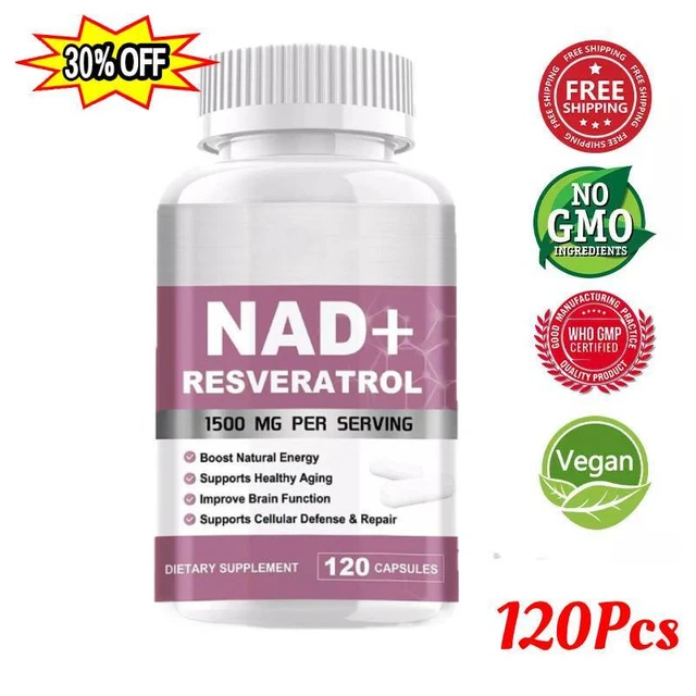 NAD+ 1500 Mg & Resveratrolo, Anti-Invecchiamento, Energia E - Foto 8