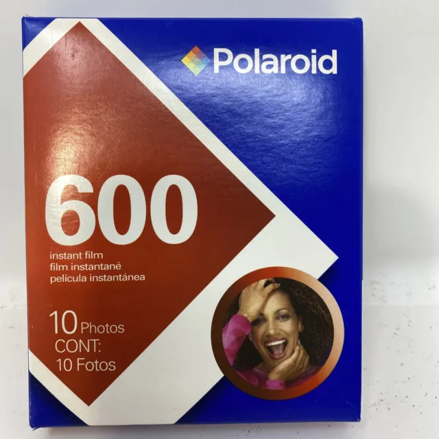 "Película instantánea a color Polaroid 600 caducada 11/2008 sin abrir 10 fotos 3,5""x4,2"""