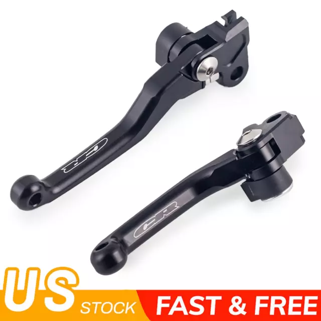 CLEARANCE Black Pivot Brake Clutch Levers Kits For HONDA CR 125R 250R 2004-2007