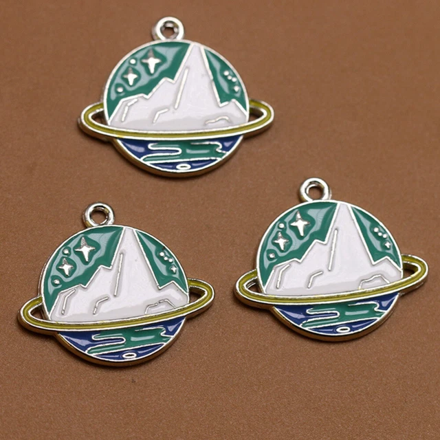 10 pièces alliage planète pendentifs breloques chic bricolage fabrication de