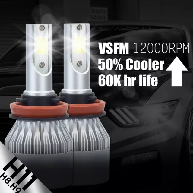 H11 LED Headlight 6000K 2018 1800W 270000LM 2-Side Kit Low Beam Bulbs High Power