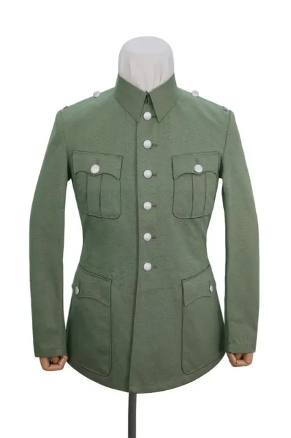 WW2 GERMAN POLICE Officer Mottled Green Summer Service Tunic (6 buttons ...